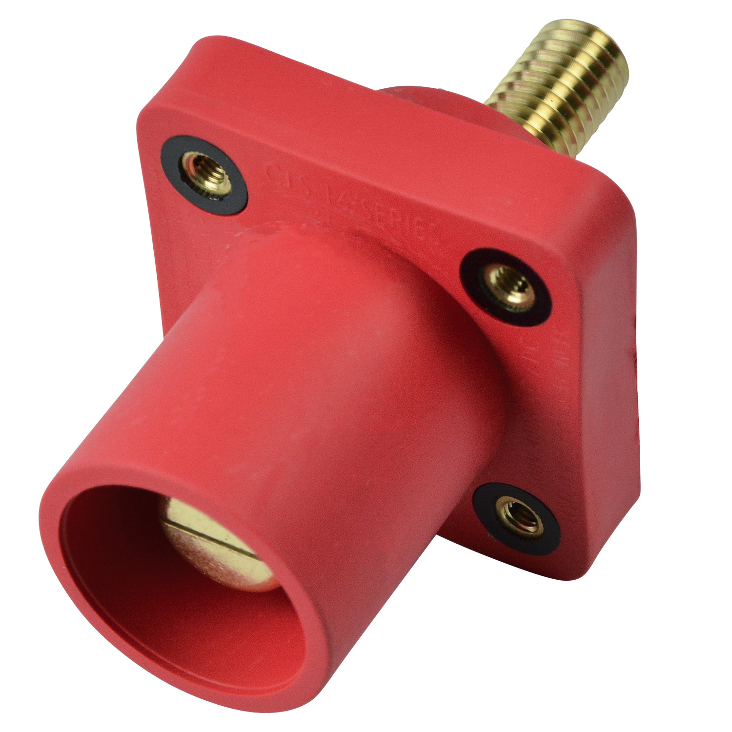 Leviton RED 16 Series Cam Male Receptacle Panel Mount 400 Amp Threaded Stud 